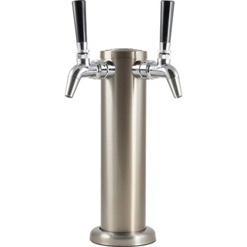 Dual Tap Homebrew Digital Kegerator with Stainless Steel Intertap Faucets