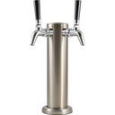 Dual Tap Homebrew Digital Kegerator with Stainless Steel Intertap Faucets