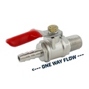 Shutoff Valve with Check - 1/4 in. MPT x 1/4 in. Barb