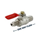 Shutoff Valve with Check - 1/4 in. MFL x 1/4 in. MPT