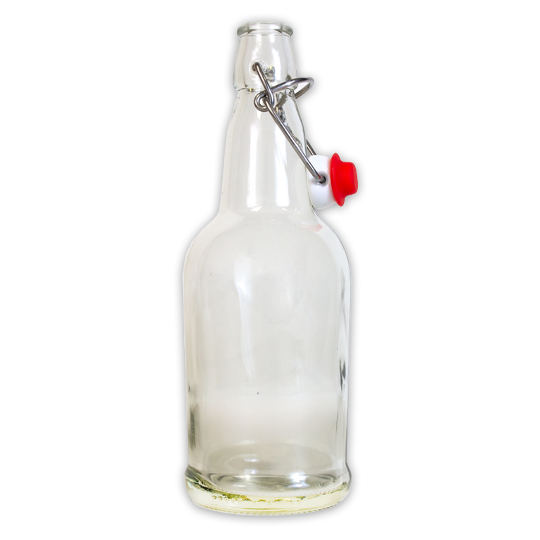 16 oz. Clear Swing Top Bottles - Case of 12