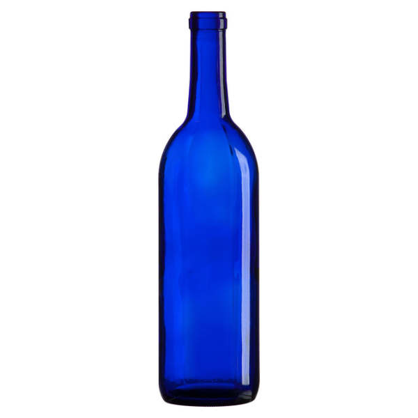 750 ml Blue Claret/Bordeaux Wine Bottles - Case of 12