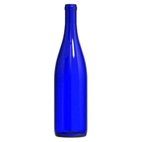 750 ml Blue Hock Wine Bottles - Case of 12