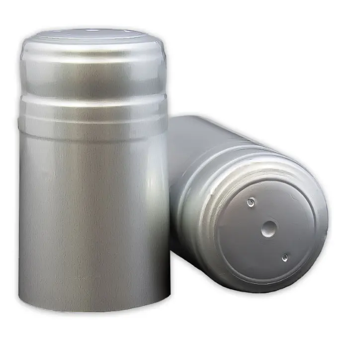 Silver Shrink Caps for Wine Bottles - Pack of 30