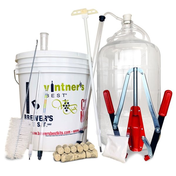 Deluxe Wine Making Equipment Kit - for Grape, Concentrate, and Fruit Wines