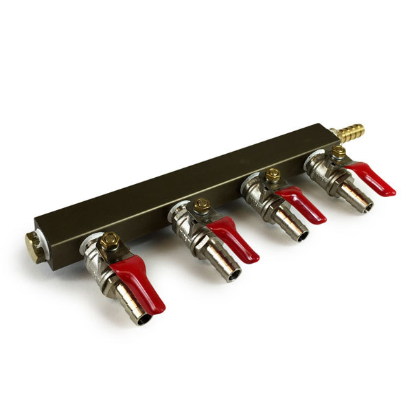 Aluminum 4 Way Manifold w/Checks