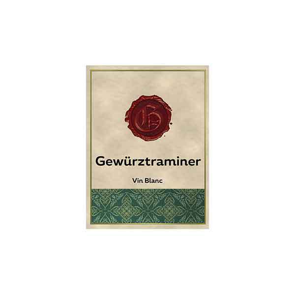 Gewurztraminer Self Adhesive Wine Labels, pkg of 30