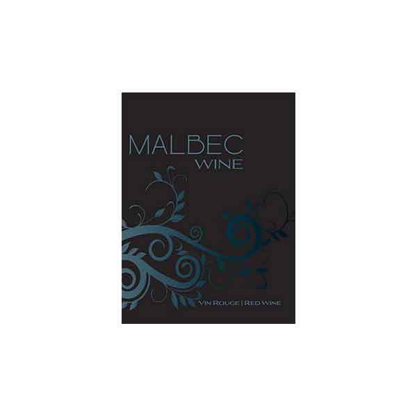 Malbec Self Adhesive Wine Labels, pkg of 30