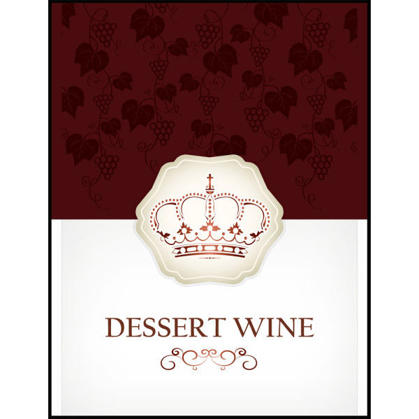 Dessert Wine Self Adhesive Wine Labels, pkg of 30