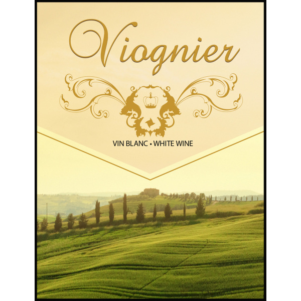 Viognier Self Adhesive Wine Labels, pkg of 30