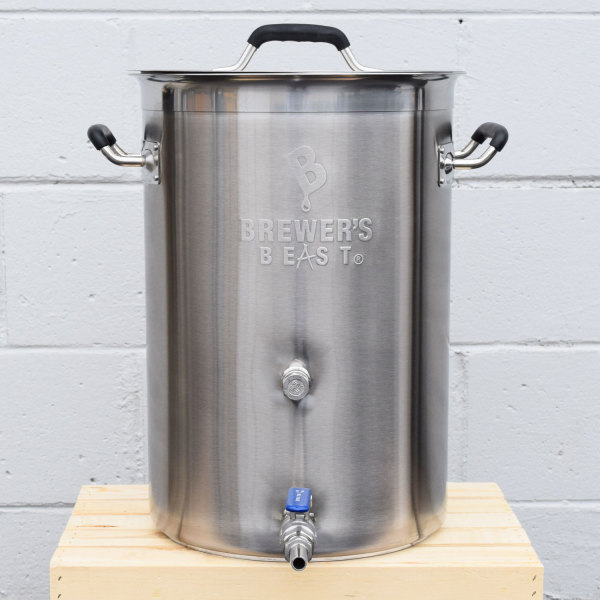 8 Gallon Brewer's BEAST Stainless Brew Kettle with Ball Valve