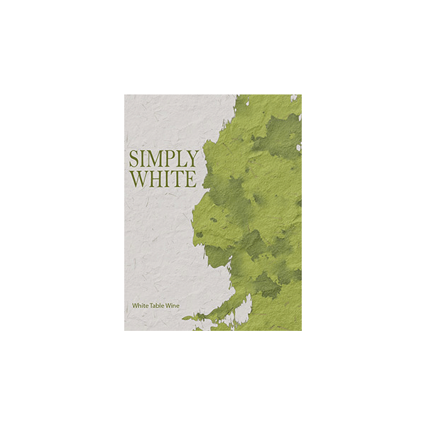 Simply White Self Adhesive Wine Labels, pkg of 30