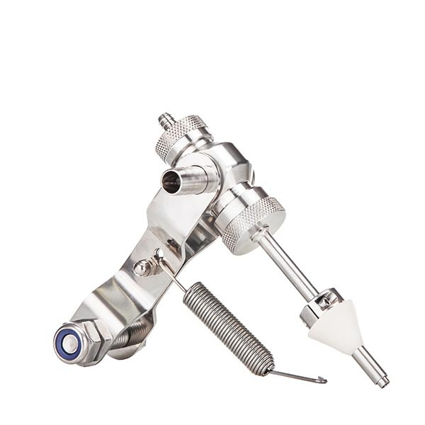 Stainless Steel Mignon Nozzle for Enolmatic/Enolmaster - With Spring, Brackets, and Bolts for Small Bottles