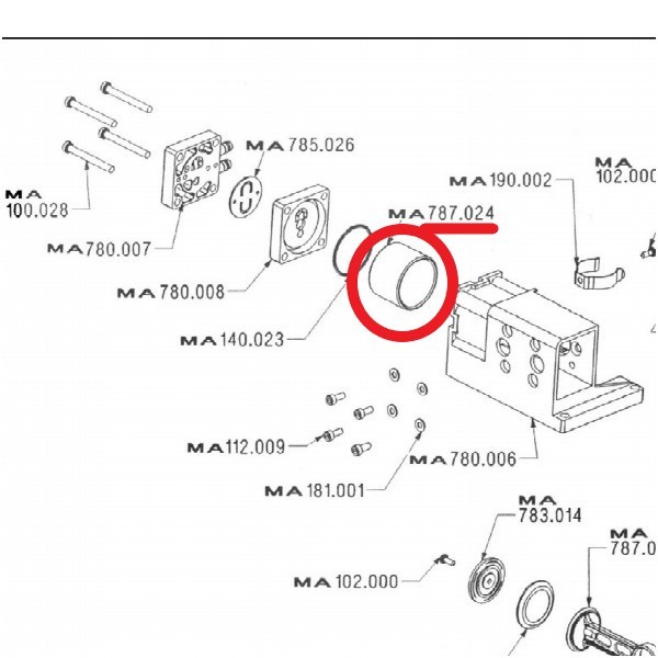 Enolmaster Replacement Motor Cylinder for  Vacuum Pump Motor