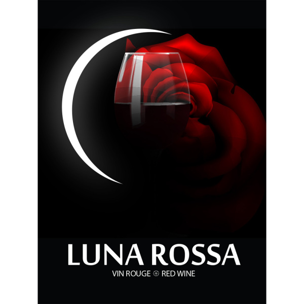 Luna Rossa Self Adhesive Wine Labels, pkg of 30