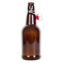 16 oz. Amber Swing Top Bottles - Case of 12