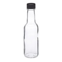 5 oz Clear Woozy Sauce Bottles with Caps, 12 per Case