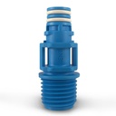 Quick Connect 1/4 in. NPT X Male shut-off (blue)