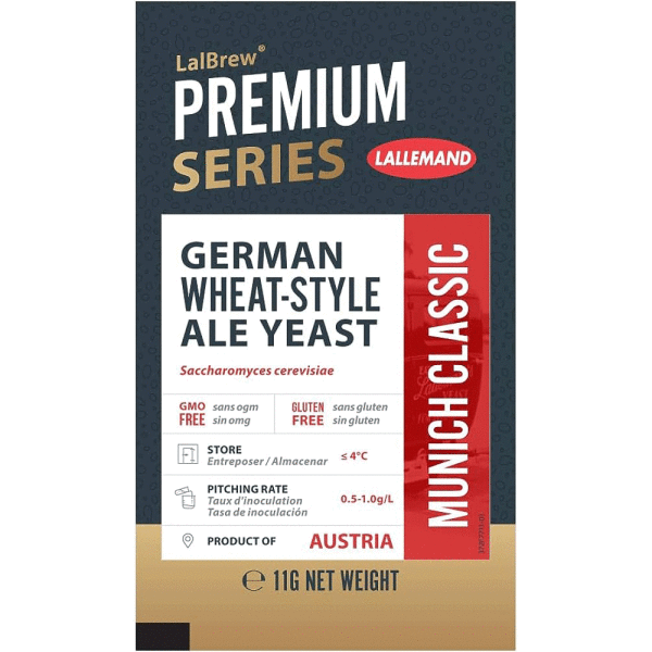 Lalbrew Premium Munich Classic German Wheat Dry Yeast - 11 Grams (Lallemand)